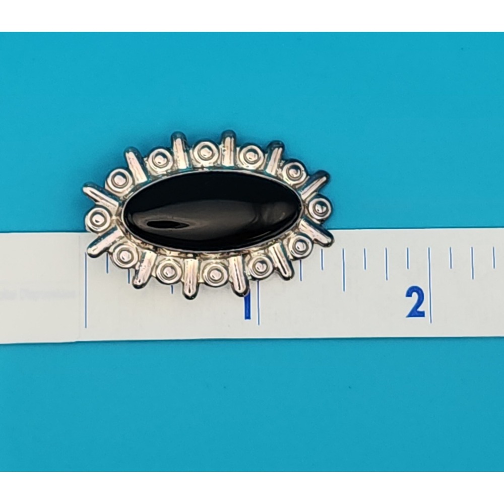 Sterling Silver Pendant & Ring Set Size 9.75 Mexico 925 Signed onyx Large CIJ - Picture 8 of 10